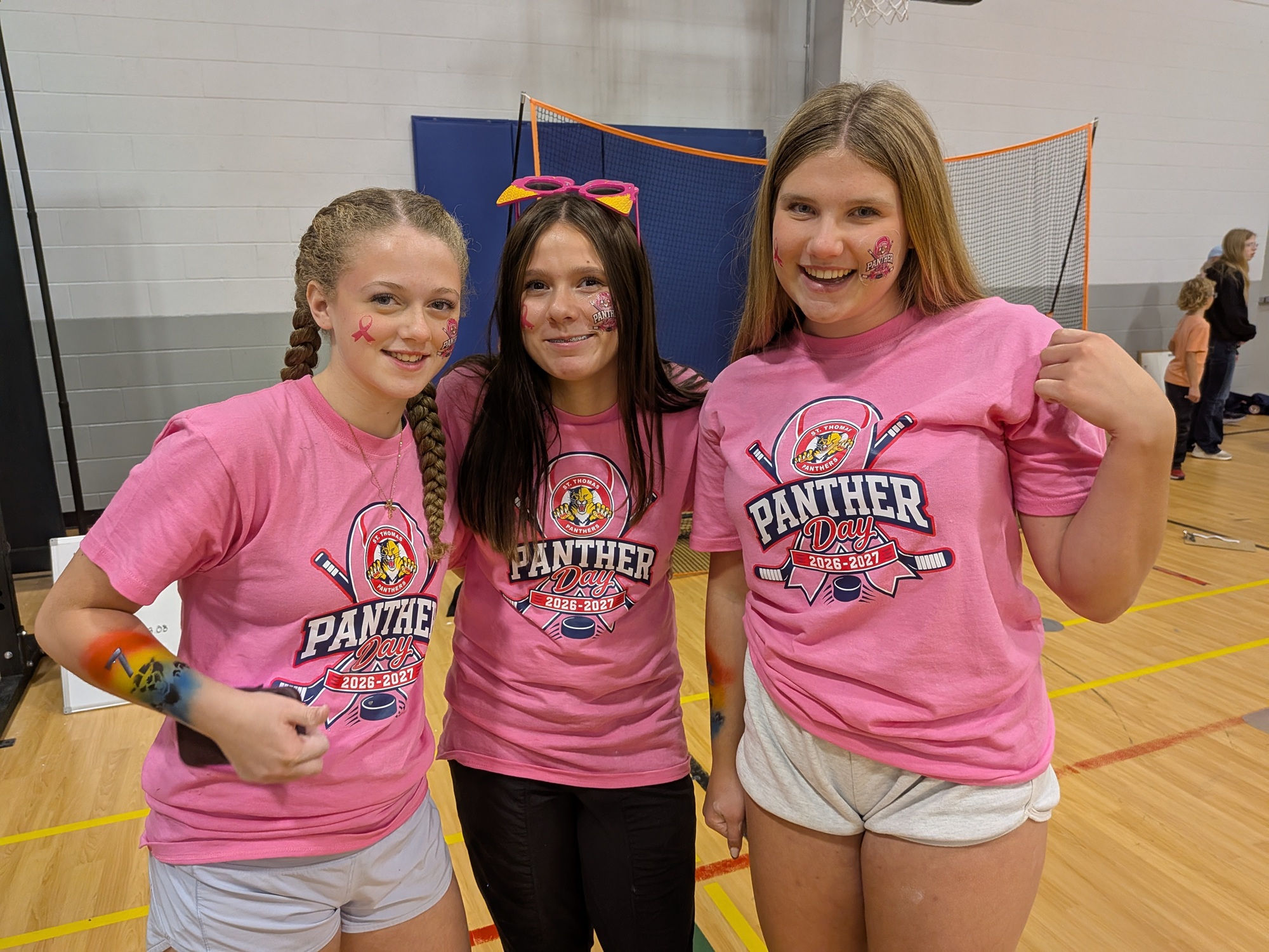 St. Thomas U15C Panthers Erica Bartley, Charlotte Simpson and Sydnee Skoczen.