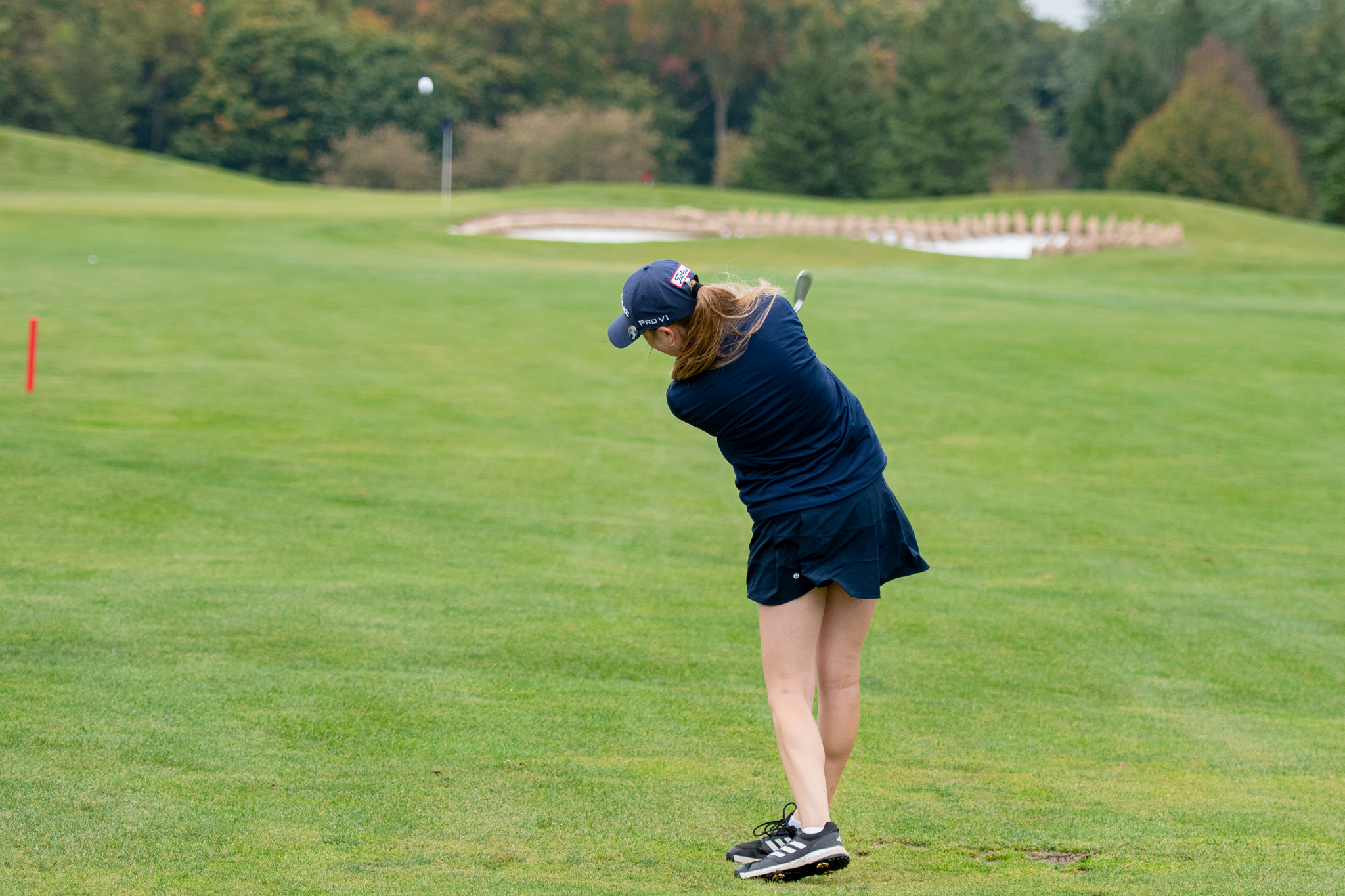 Melissa Gillies along the 18th fairway.