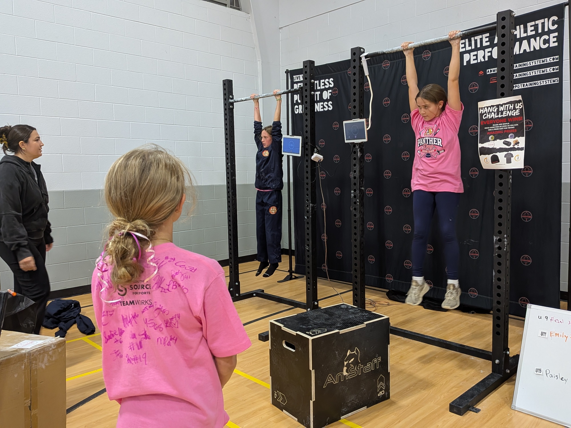 The hang with us challenge gave the Panthers the opportunity to see how long they could hang around.