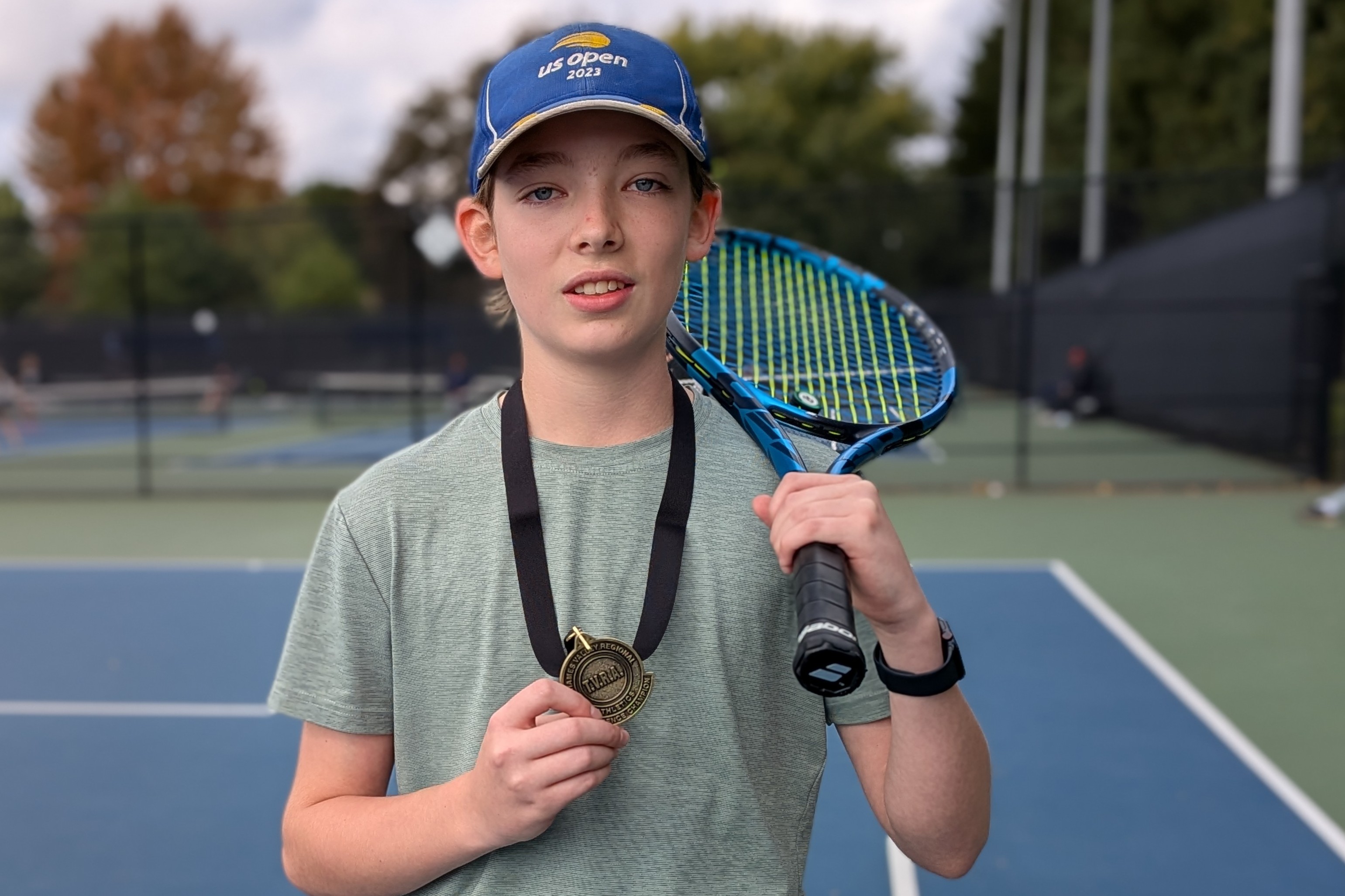 Parkside Stampeders Charlie Gunn, Tri-County boys singles champ.
